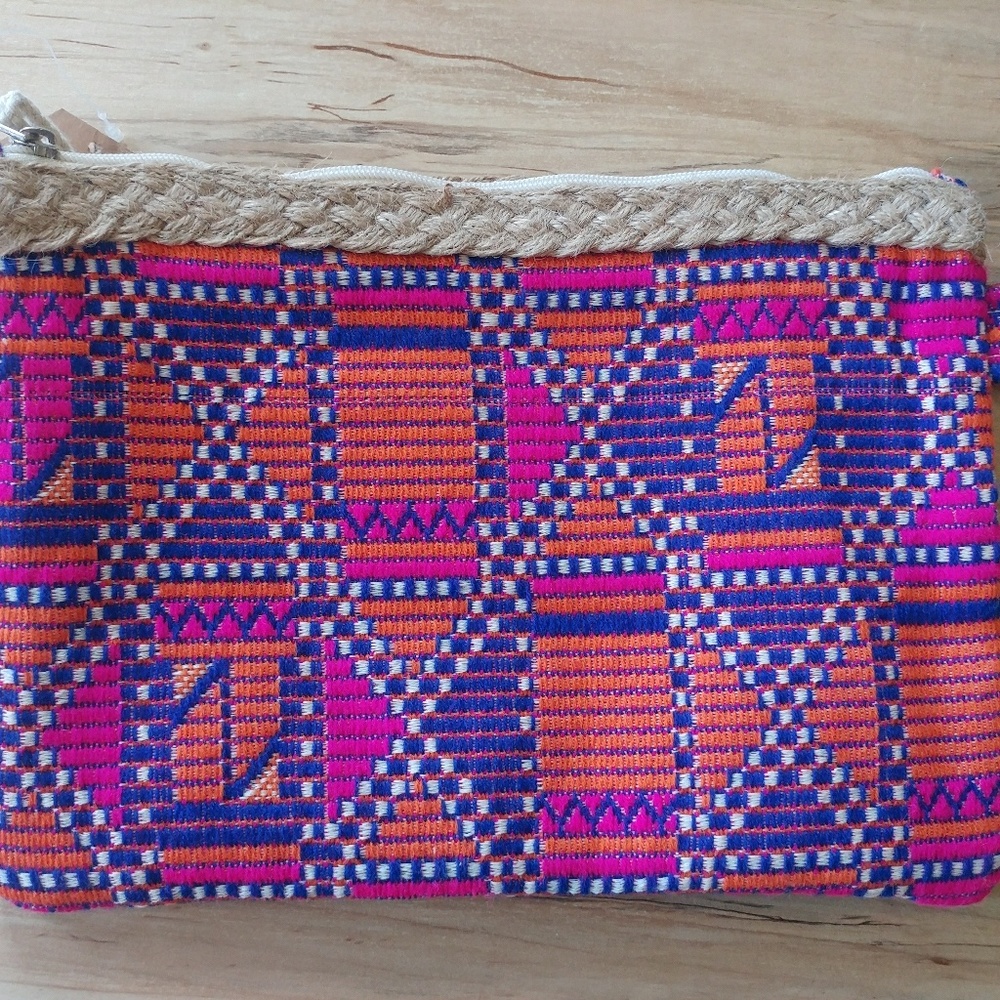 Multi Color Woven Clutch